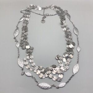 Curated bundle silver tone long statement look necklaces Erica Lyons and more